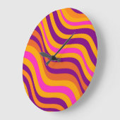 Vloeibare Swirl Flow Groovy Stripe Y2K Patroon Grote Klok (Hoek)