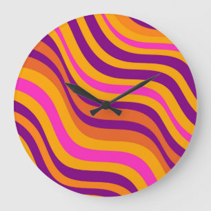 Vloeibare Swirl Flow Groovy Stripe Y2K Patroon Grote Klok