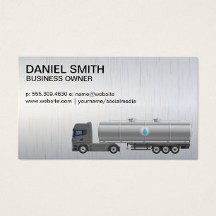 Vloeibare tanker Truck Vrachtwagenchauffeur Visitekaartje