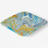 Vloeibare textuur papieren bordje (Gebogen)