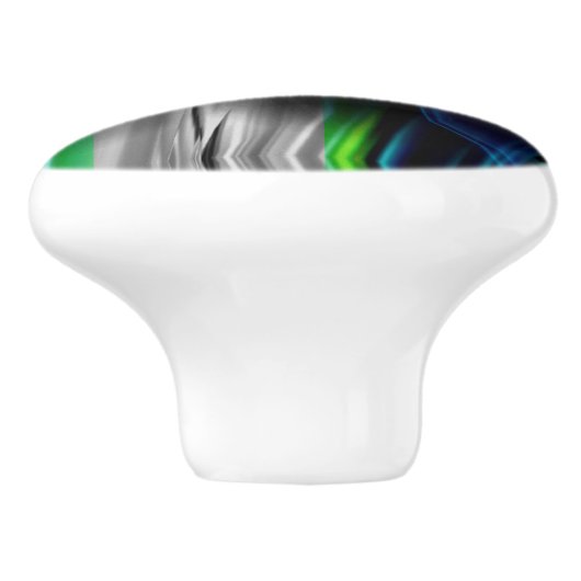 Vloeibare trillingen Dolphin Neon Ceramic Knob. Keramische Knop (Zijkant)