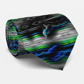 Vloeibare trillingen Dolphin Neon Stropdas (Opgerold)