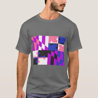 Vloeibare trots Maryland State Flag T-shirt