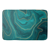 vloeibare turquoise marmer met gouden achtergrond badmat (Voorkant)