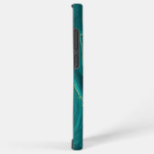 vloeibare turquoise marmer met gouden achtergrond samsung galaxy hoesje (Rechterkant)