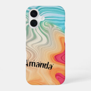 Vloeibare uitdrukkingen gepersonaliseerd iPhone 16 hoesje