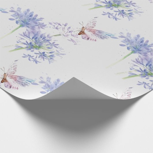 Vloeibare vacht van vlinderbloemigen cadeaupapier (Hoek)