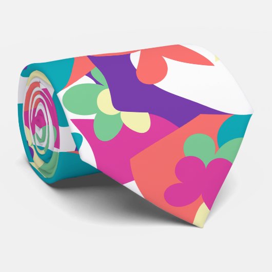 Vloeibare ventilatorkracht Flora Fun Bold 70 s Ret Stropdas (Opgerold)