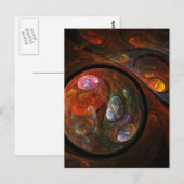 Vloeibare Verbinding Modern Kosmisch Abstracte Kun Briefkaart (Voorkant / Achterkant)