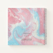 Vloeibare verf Abstract roze/blauw ID797 Notitieboek (Achterkant)