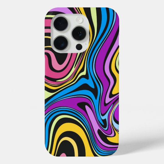 Vloeibare verf Marbling Effect iPhone Hoesje (Achterkant)