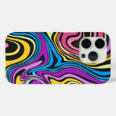 Vloeibare verf Marbling Effect iPhone Hoesje (Achterkant (horizontaal))