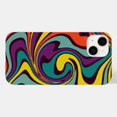 Vloeibare verf Marbling Effect iPhone Hoesje (Achterkant (horizontaal))