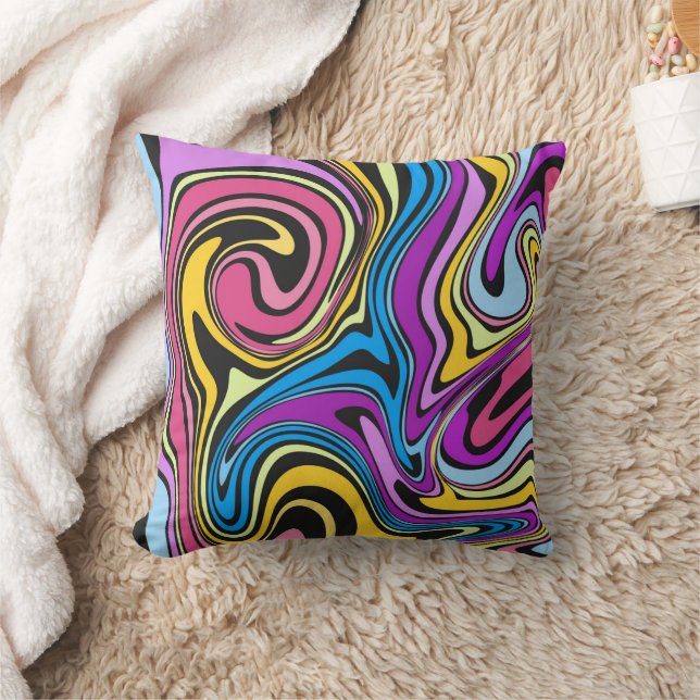 Vloeibare verf Marmering Effect Decoratief Kussen (Deken)