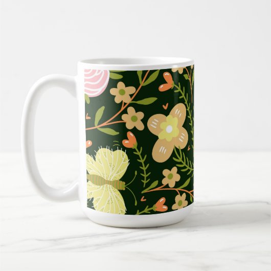Vloeibare vlinder koffiemok (Links)