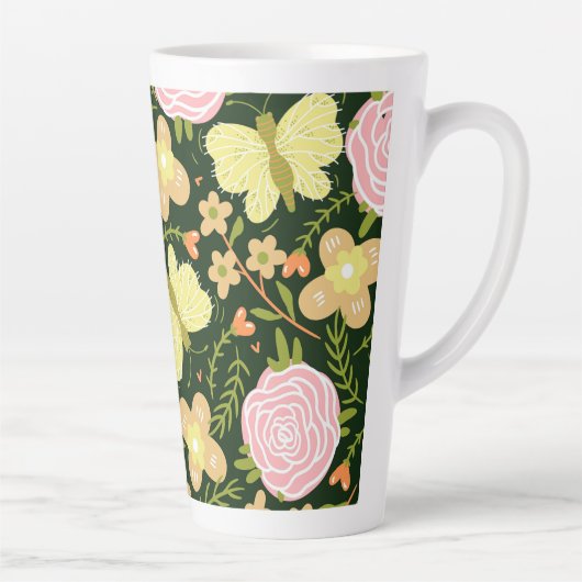 Vloeibare vlinder latte mok (Rechts)