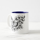 Vloeibare vlinder tweekleurige koffiemok (Voorkant links)