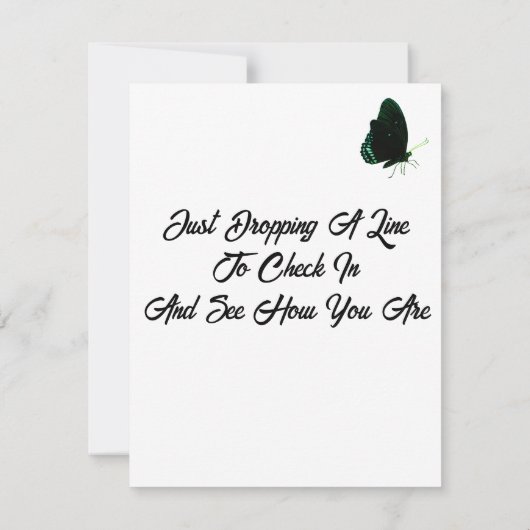 Vloeibare vlinderbloemige Kaart Notitiekaartje (Achterkant)