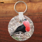 Vloeibare vogel (Fragata) in galapagos met parings Sleutelhanger (Voorkant)