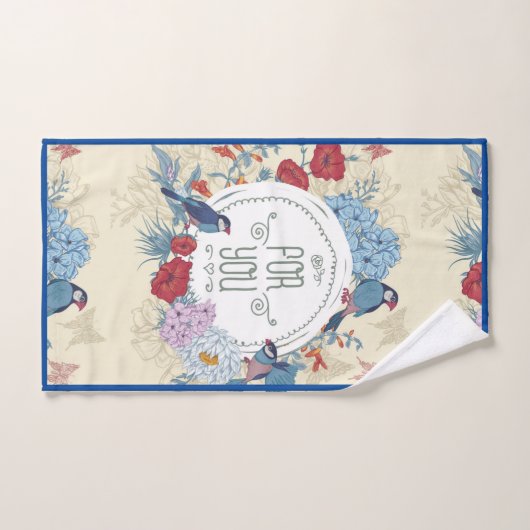 Vloeibare vogelpest Vloerbaars hydrangea bluebell Handdoek (Handdoek)