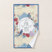 Vloeibare vogelpest Vloerbaars hydrangea bluebell Handdoek (Handdoek)