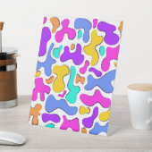 Vloeibare vormen met helder zuur reclamebord met voetstuk (Insitu)