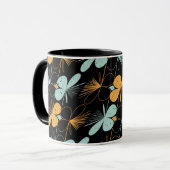 Vloeibare vormen naadloos patroon mok (Voorkant links)