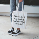 Vloeibare vrouwenprijsopgave in moderne Script-typ Tote Bag<br><div class="desc">Draag emancipatie overal met je mee met deze gedurfde Fearless Woman-canvas tas. Dit tas is voorzien van moderne scripttypografie in een strak zwart-wit ontwerp en is ideaal voor vrouwen die een sterke uitspraak willen doen. De minimalistische look in combinatie met een inspirerende boodschap maakt het een stijlvol en functioneel accessoire...</div>