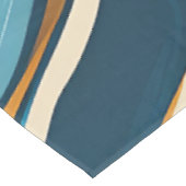 Vloeibare werveling oker blauw trippy patroon tafelkleed (Gekanteld)