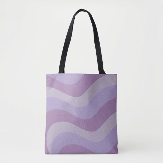 Vloeibare werveling Paarse stroom Groovy Stripe Y2 Tote Bag (Voorkant)