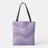 Vloeibare werveling Paarse stroom Groovy Stripe Y2 Tote Bag (Achterkant)