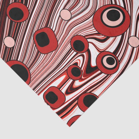 Vloeibare wervelkolom (Groovy en Wavy Retro) Tissuepapier (Detail)