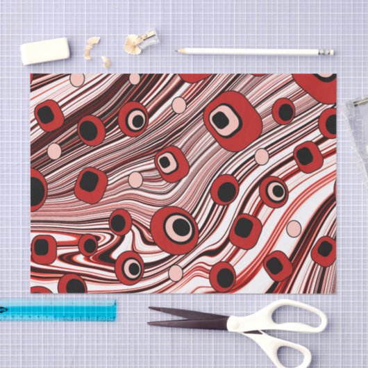 Vloeibare wervelkolom (Groovy en Wavy Retro) Tissuepapier (Craft)