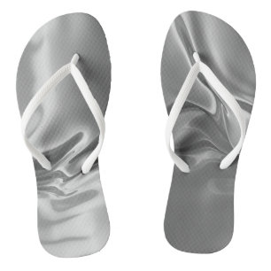 Vloeibare Zilver Digitale Print Teenslippers