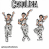 Vloeibare zilveren danser #2 sticker (Voorkant)