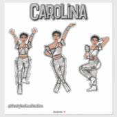 Vloeibare zilveren danser #2 sticker (Vel)