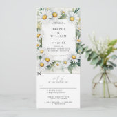 Vloeiblad bruiloft nodigt u uit om rsvp aan te slu kaart (Staand voorkant)