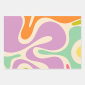 Vloeiend Abstract patroon met snijpad Inpakpapier Vel (Voorkant 2)