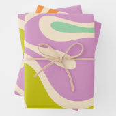 Vloeiend Abstract patroon met snijpad Inpakpapier Vel (In situ)