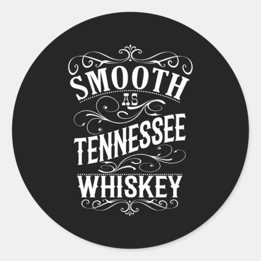 Vloeiend als Tennessee Whiskey Ronde Sticker (Voorkant)