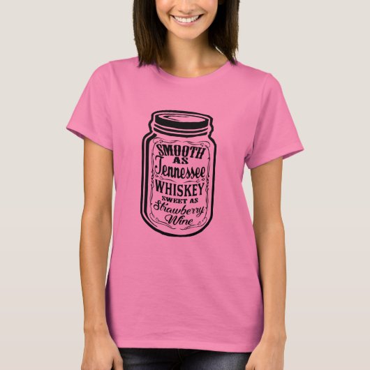 Vloeiend als Tennessee Whiskey Shine Mason Jar T-shirt (Voorkant)