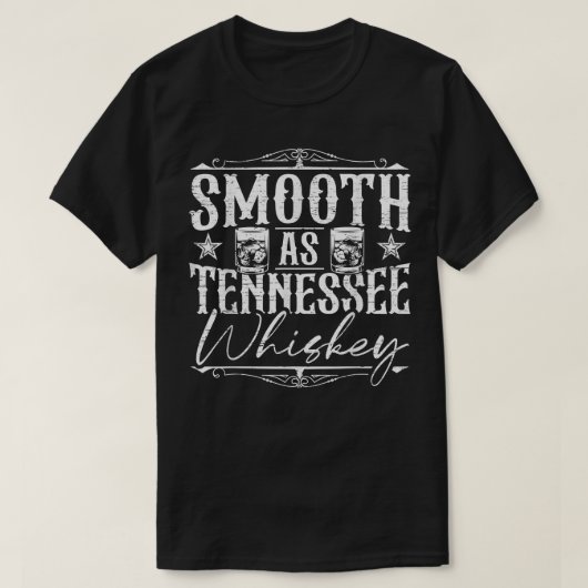 Vloeiend als Tennessee Whiskey, verstoord bourbon T-shirt (Design voorkant)