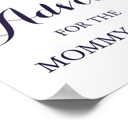 Vloeiend Baby shower Advies voor mammie Poster (Hoek)