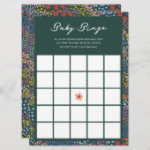 Vloeiend Baby shower Bingo Game Kaart (Voorkant / Achterkant)