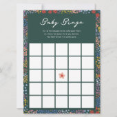 Vloeiend Baby shower Bingo Game Kaart (Voorkant)
