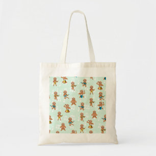 Vloeiend bandpatroon tote bag