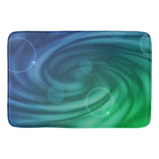 Vloeiend blauw en groene kleur Mix Vortex Badmat (Voorkant)