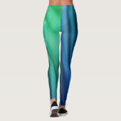 Vloeiend blauw en groene kleur Mix Vortex Leggings (Achterkant)