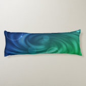 Vloeiend blauw en groene kleur Mix Vortex Lichaamskussen (Achterkant)