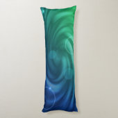 Vloeiend blauw en groene kleur Mix Vortex Lichaamskussen (Achterkant (Verticaal))
